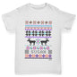 Personalised Moose Ugly Christmas Jumper Boy's T-Shirt