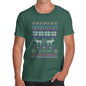 Personalised Moose Ugly Christmas Jumper Men's T-Shirt