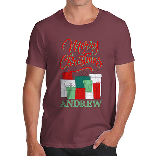 Personalised Christmas Presents Pile Men's T-Shirt