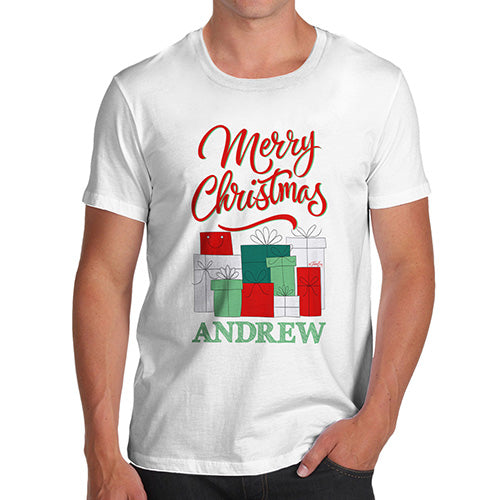 Personalised Christmas Presents Pile Men's T-Shirt