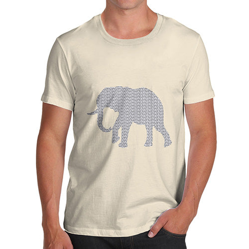 Elephant Word in Elephant Shape Men's T-Shirt