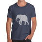 Elephant Word in Elephant Shape Men's T-Shirt
