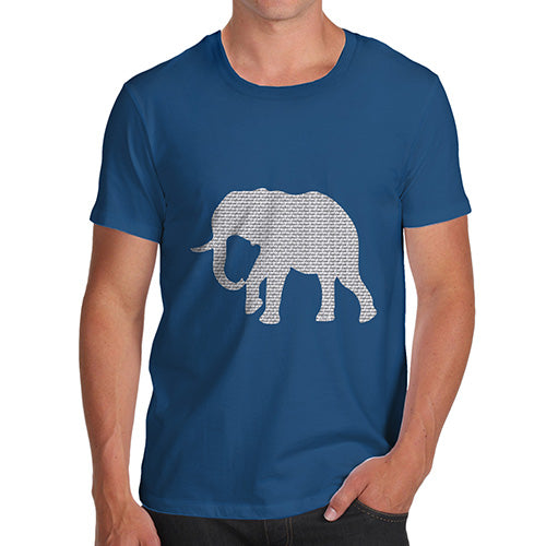 Elephant Word in Elephant Shape Men's T-Shirt
