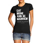 Personalised Eat Drink And Be Married Women's T-Shirt 
