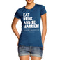 Personalised Eat Drink And Be Married Women's T-Shirt 