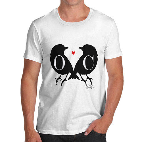 Personalised Love Birds Silhouettes Men's T-Shirt