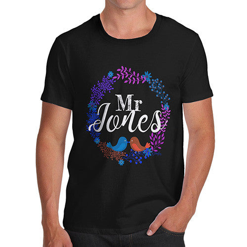 Personalised Mr Wedding Wreath Men's T-Shirt