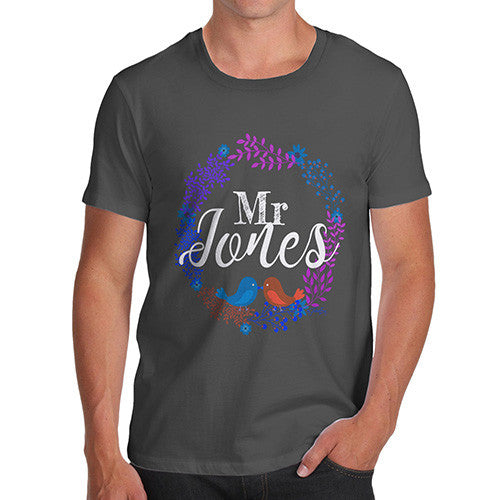 Personalised Mr Wedding Wreath Men's T-Shirt