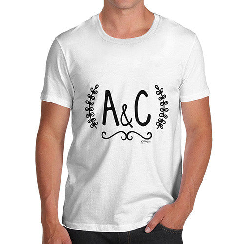 Personalised Wedding Initials Men's T-Shirt