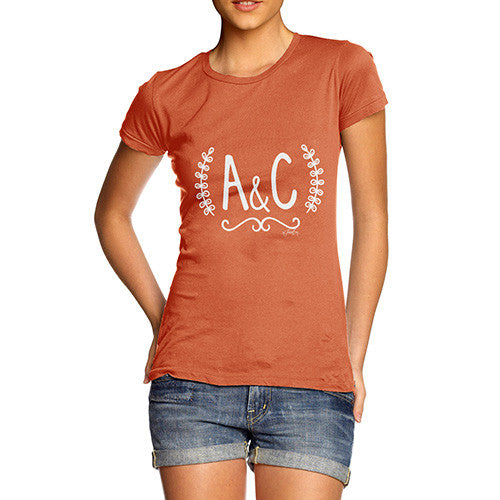 Personalised Wedding Initials Women's T-Shirt 