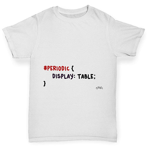 CSS Pun Periodic Table Boy's T-Shirt