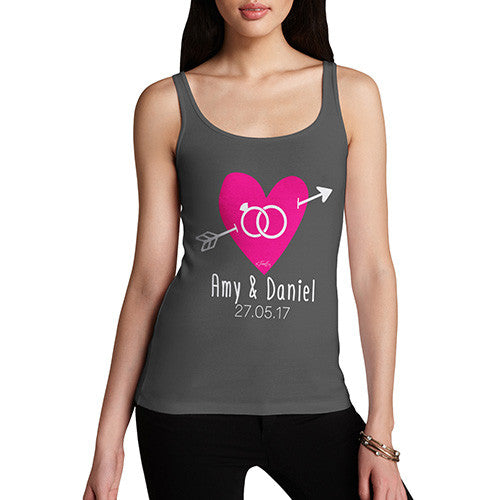 Personalised Couples Name Cupid's Heart Women's Tank Top