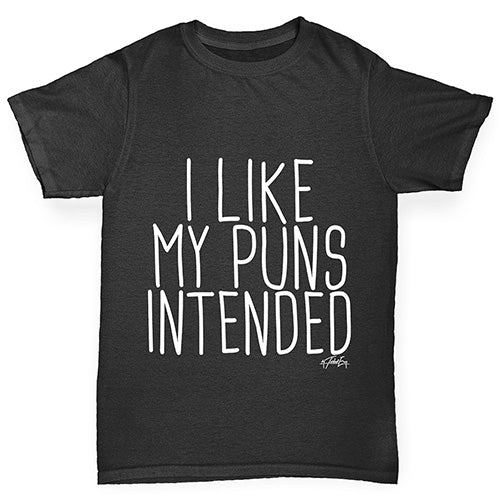 I Like My Puns Intended Boy's T-Shirt