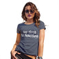 Womens Novelty T Shirt Christmas Too Tired To Function Women's T-Shirt Medium Navy
