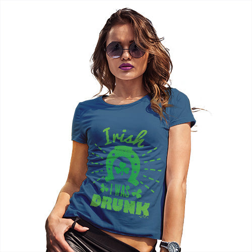 Irish I was Drunk Shamrock Horseshoe Women's T-Shirt 