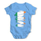 Irish Flag Ripped Fabric Baby Unisex Baby Grow Bodysuit