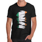 Irish Flag Ripped Fabric Men's T-Shirt