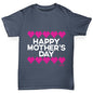 Mother's Day Pixel Hearts Boy's T-Shirt