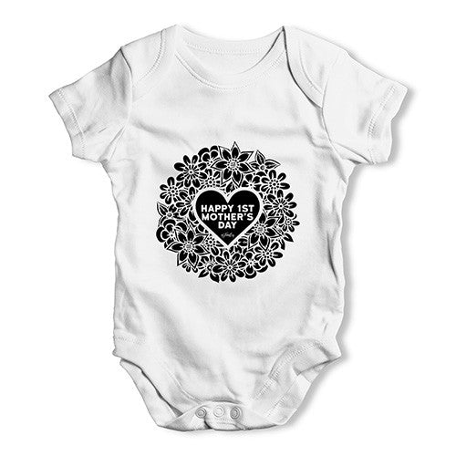 Happy 1st Mother's Day Cutout Baby Unisex Baby Grow Bodysuit