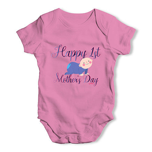 Happy 1st Mother's Day Baby Baby Unisex Baby Grow Bodysuit