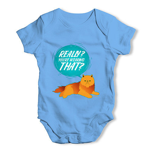 Judgemental Cat Baby Unisex Baby Grow Bodysuit