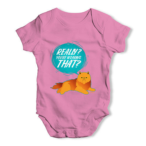 Judgemental Cat Baby Unisex Baby Grow Bodysuit