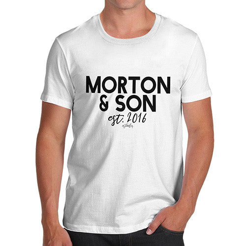 Personalised Name And Son Men's T-Shirt