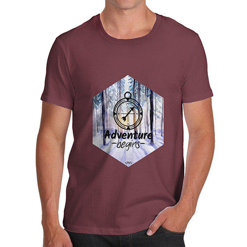 Adventure Begins Compass Men's T-Shirt