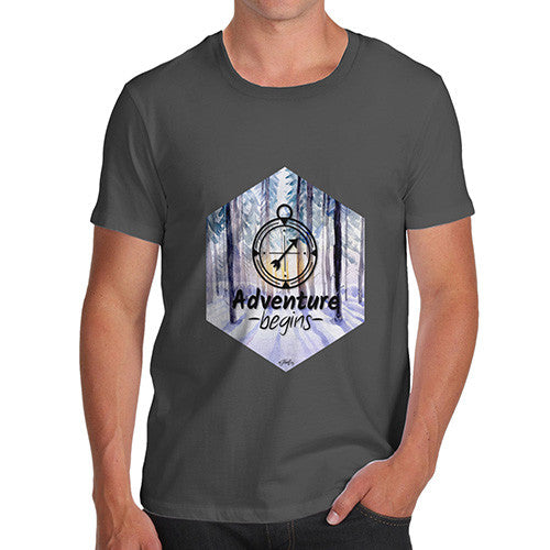 Adventure Begins Compass Men's T-Shirt