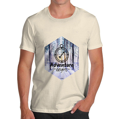 Adventure Begins Compass Men's T-Shirt