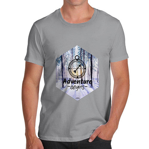 Adventure Begins Compass Men's T-Shirt