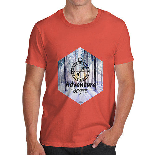 Adventure Begins Compass Men's T-Shirt