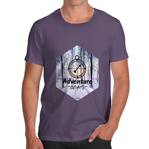 Adventure Begins Compass Men's T-Shirt