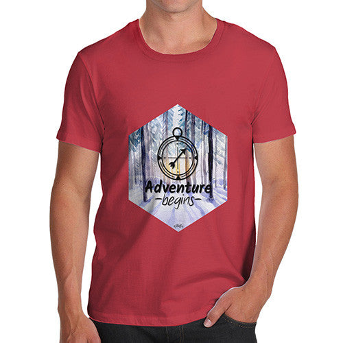 Adventure Begins Compass Men's T-Shirt