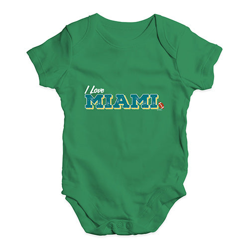 I Love Miami American Football Baby Unisex Baby Grow Bodysuit