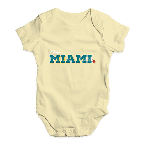 I Love Miami American Football Baby Unisex Baby Grow Bodysuit