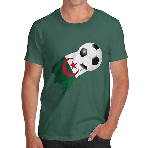 Algeria Football Flag Paint Splat Men's T-Shirt