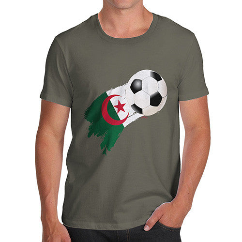 Algeria Football Flag Paint Splat Men's T-Shirt