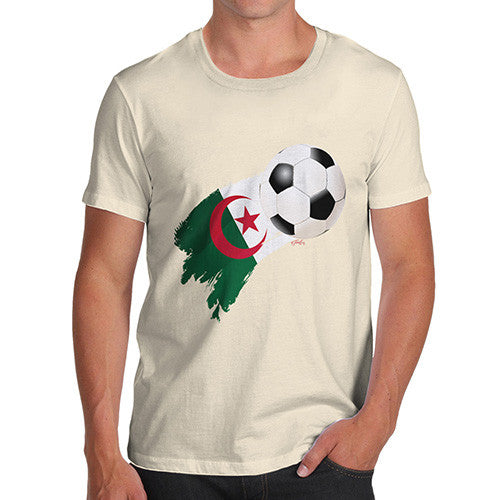 Algeria Football Flag Paint Splat Men's T-Shirt