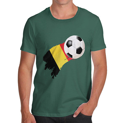 Belgium Football Flag Paint Splat Men's T-Shirt