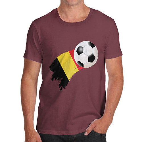 Belgium Football Flag Paint Splat Men's T-Shirt