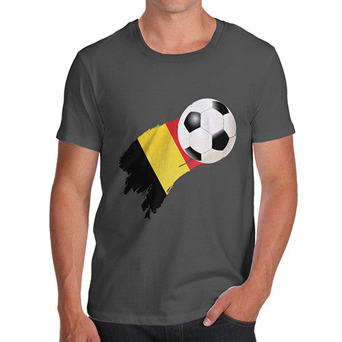 Belgium Football Flag Paint Splat Men's T-Shirt