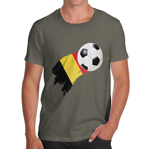 Belgium Football Flag Paint Splat Men's T-Shirt