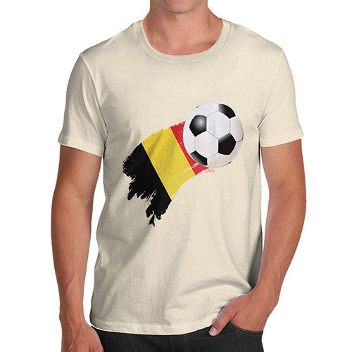 Belgium Football Flag Paint Splat Men's T-Shirt