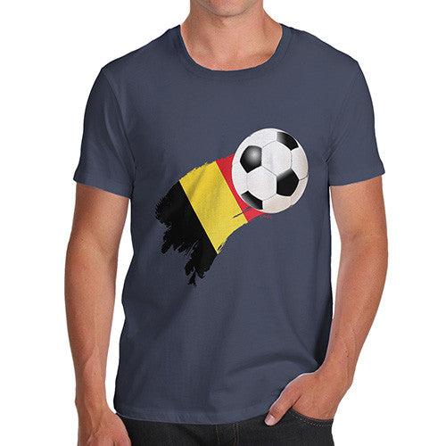 Belgium Football Flag Paint Splat Men's T-Shirt