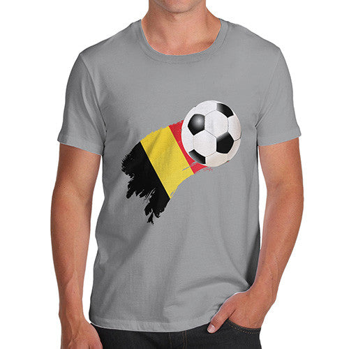 Belgium Football Flag Paint Splat Men's T-Shirt