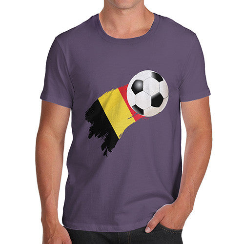 Belgium Football Flag Paint Splat Men's T-Shirt