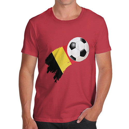 Belgium Football Flag Paint Splat Men's T-Shirt