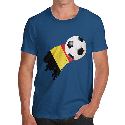 Belgium Football Flag Paint Splat Men's T-Shirt
