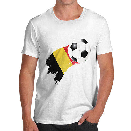 Belgium Football Flag Paint Splat Men's T-Shirt